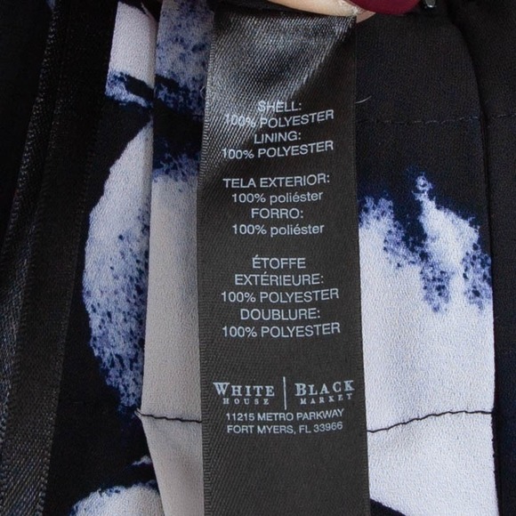 White House Black Market Floral Maxi Dress Black White Size 2 Flowy Whimsigoth - Picture 10 of 10